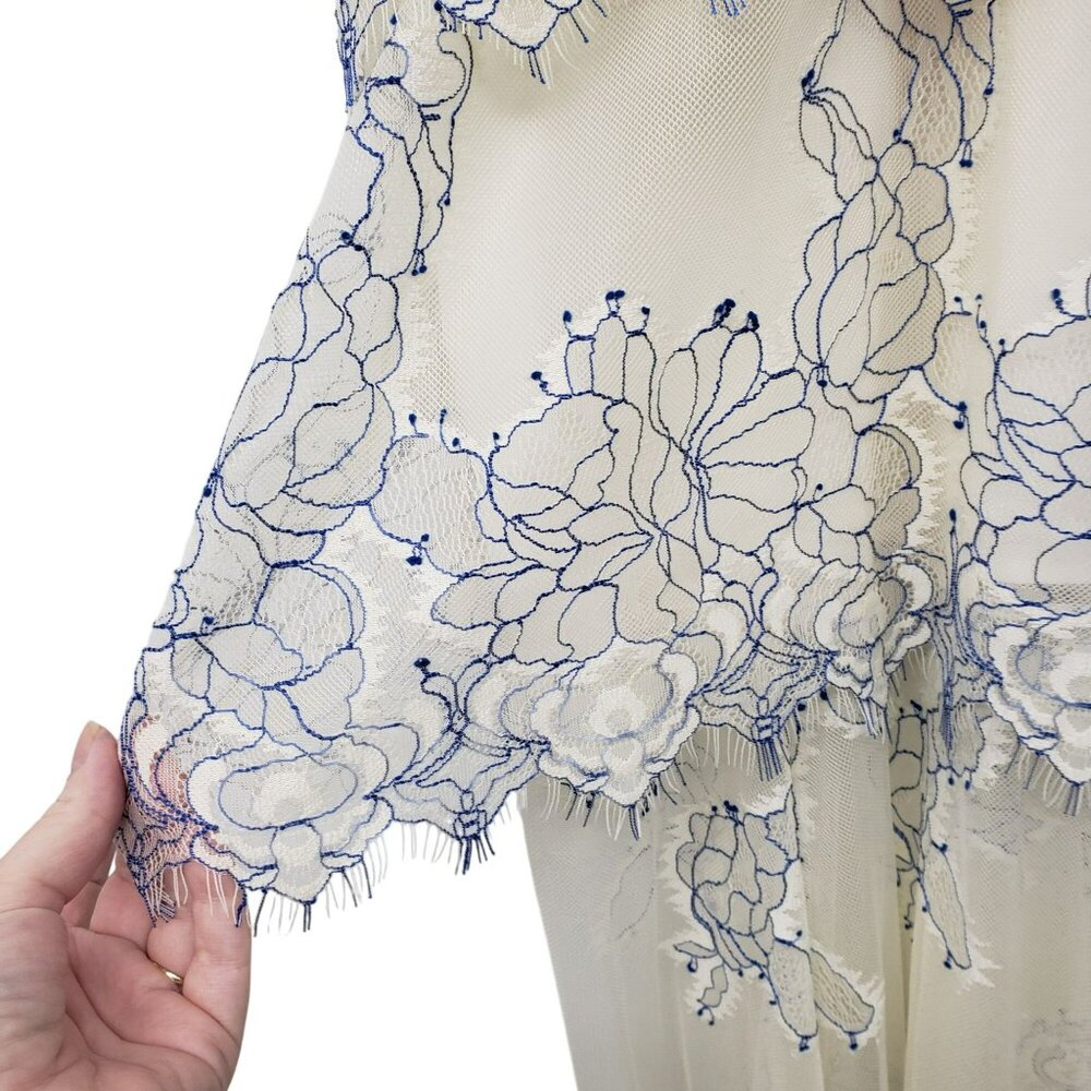 NEW Alice McCall Clementine Midi Dress White Blue Tiered Lace Bridal Coquette - Picture 10 of 16